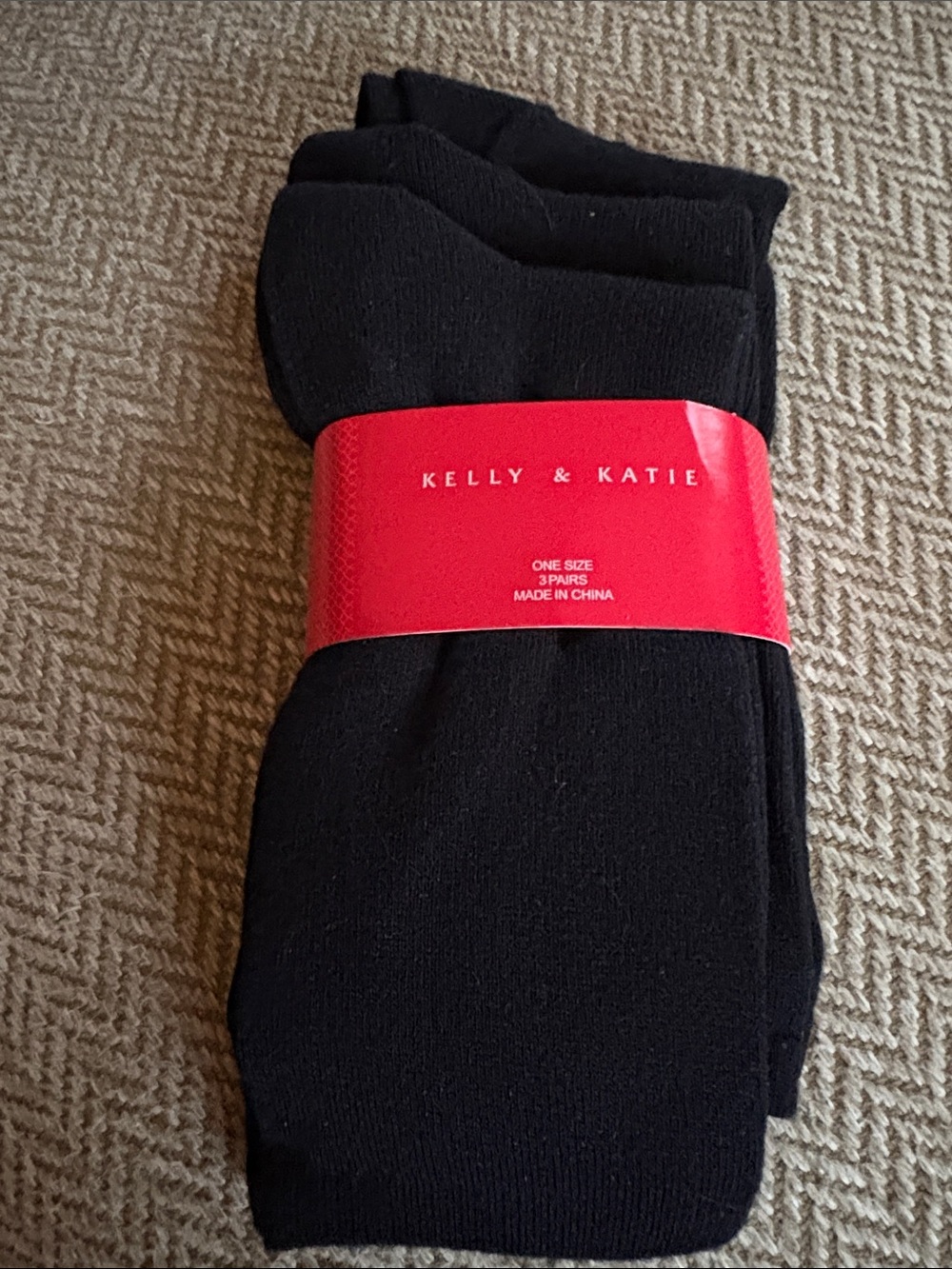 Kelly & Katie Black Women’s Crew Socks - Pack of 3